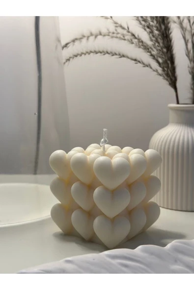 LALEZEN HOME Kalpli Bubble Kokulu Beyaz Mum ürün görseli 1