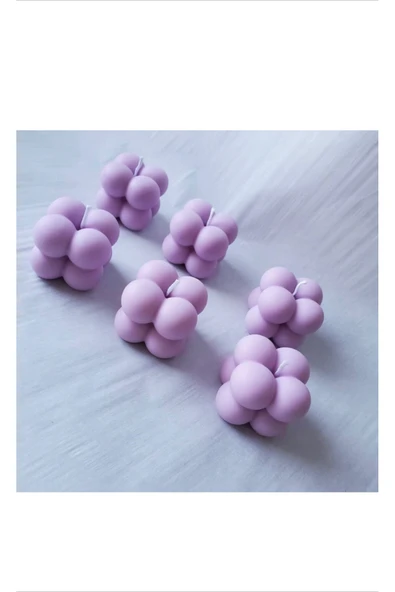 LALEZEN HOME Mor Mini Bubble Kokulu Mum 20 Adet ürün görseli 1