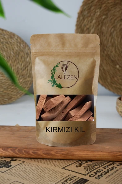 LALEZEN Yenilebilir Kırmızı Kil - Kırmızı Toprak Ural Kil 500 gr ürün görseli 1