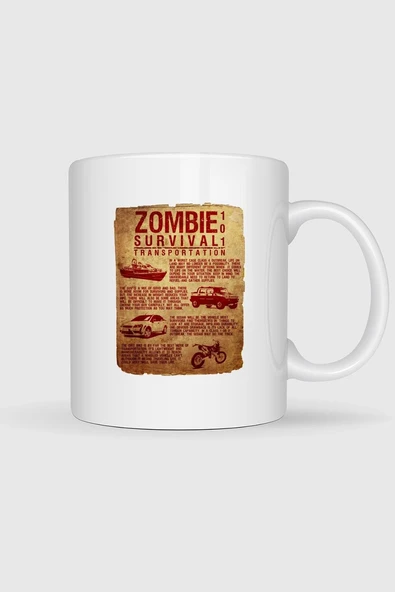 The Zombie Survival Guide Poster Tasarımlı Kupa Bardak ürün görseli 1