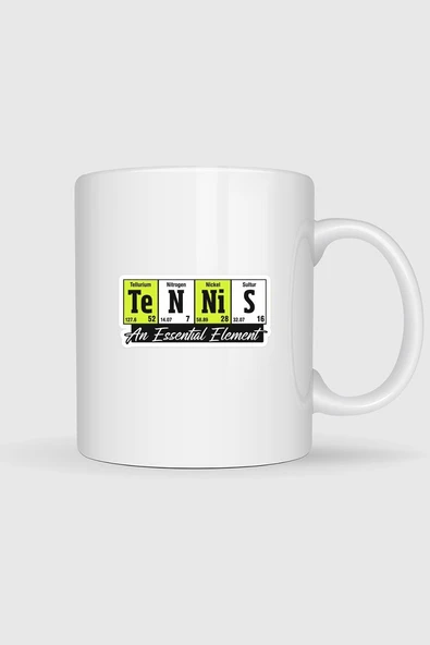 Kimya Elementler Tennis Nickel Nitrogen Sultur Tasarımlı Kupa Bardak ürün görseli 1