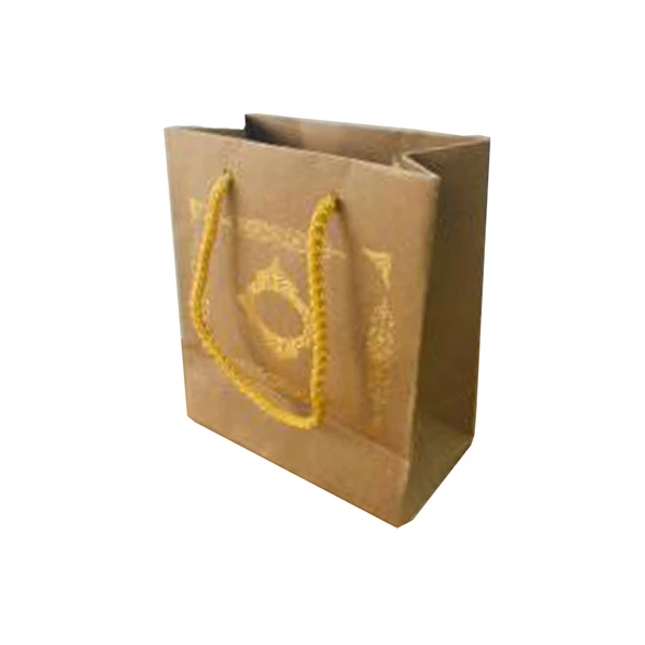Karton Hediye Çantası GOLD Saray Desenli 20X20X10 CM (10 Adet)  Kraft ürün görseli 1