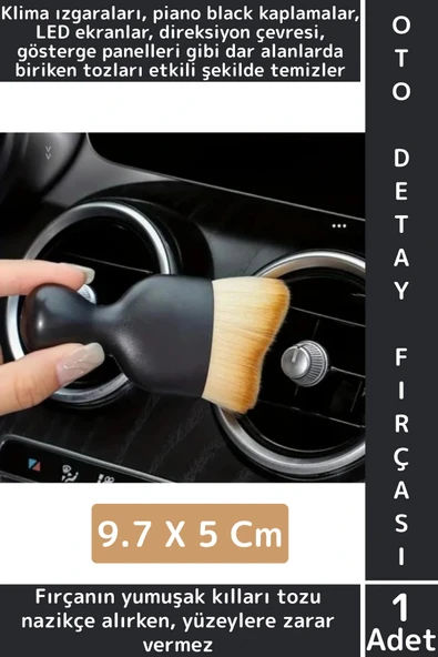 Ergonomik Ev Oto Klima Direksiyon Panel İç Bakım Koruma Yumuşak Kıllı Araba Detay Temizlik Fırçası ürün görseli 1