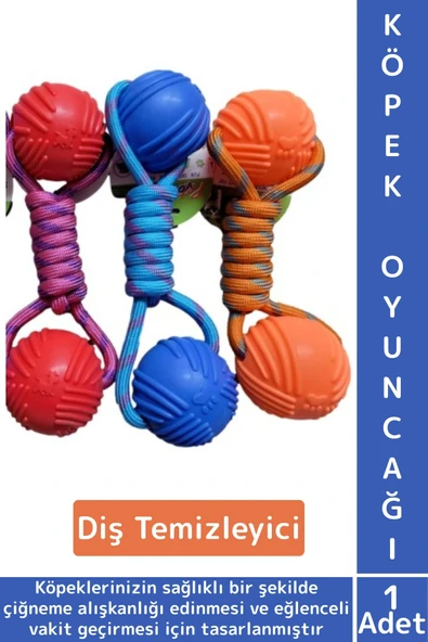 Evcil Hayvan Ağız Diş Sağlığı Kaşıma Çiğneme Temizleme Eğlenceli Vakit Kauçuk Top Köpek Oyuncağı ürün görseli 1