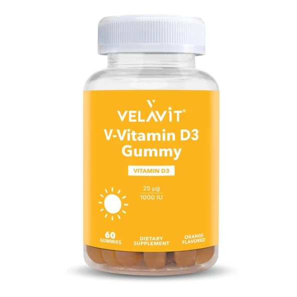Velavit V-Vitamin D3 Gummy 60 Gummies ürün görseli 1