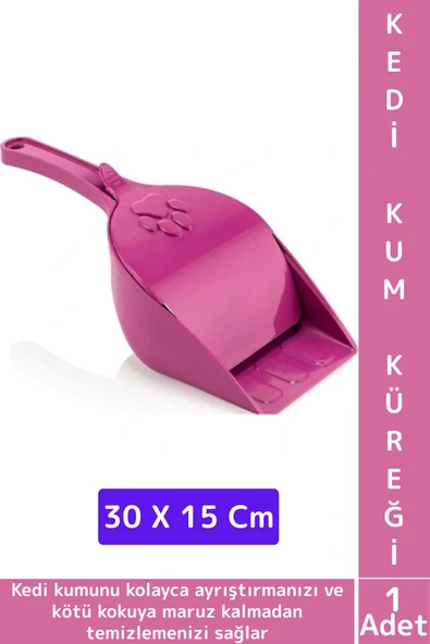 Evcil Hayvan Pet Kum Tuvalet Ayırıcı Dayanıklı Hijyenik Kapaklı Kedi Kumu Tuvalet Küreği 30 X 15 Cm ürün görseli 1