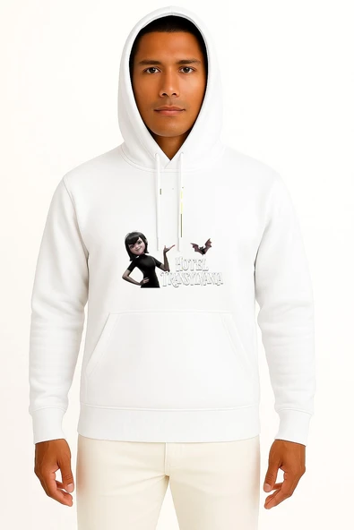 Kapüşonlu Mavis Count Dracula Hotel Transylvania Göğüs Tasarımlı Unisex Sweatshirt ürün görseli 1