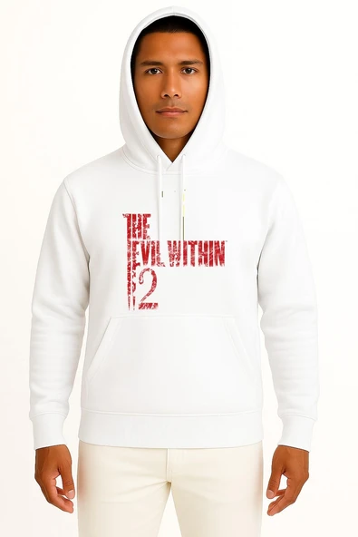 Kapüşonlu The Evil Within 2 Video Game Göğüs Tasarımlı Unisex Sweatshirt ürün görseli 1