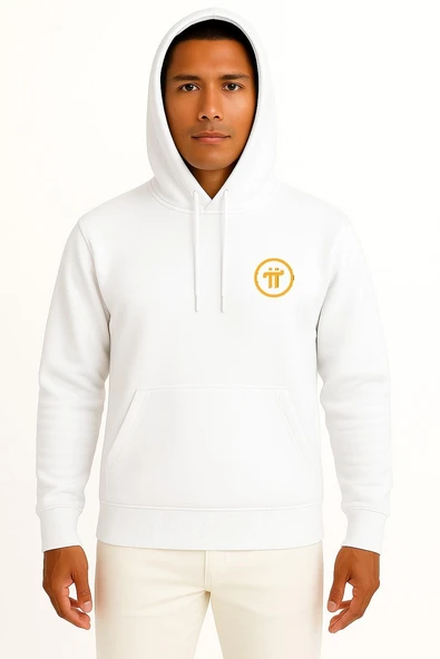 Kapüşonlu Pi Network Coin Cep Tasarımlı Unisex Sweatshirt ürün görseli 1