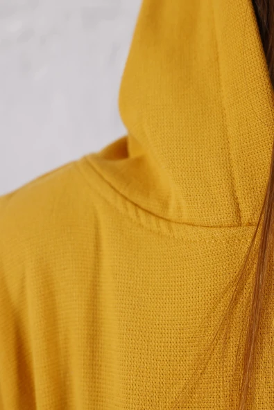 Mustard Surf Poncho - Resim 4