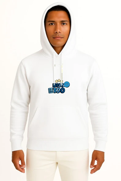 Kapüşonlu Borsa İstanbul Bist 100 Endeks Göğüs Tasarımlı Unisex Sweatshirt ürün görseli 1