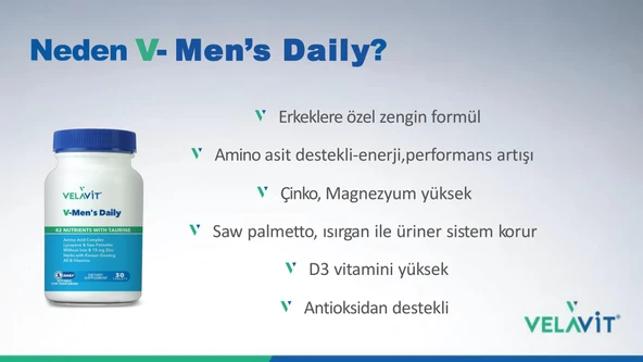 Velavit V-Mens Daily 30 Tablet - Resim 7