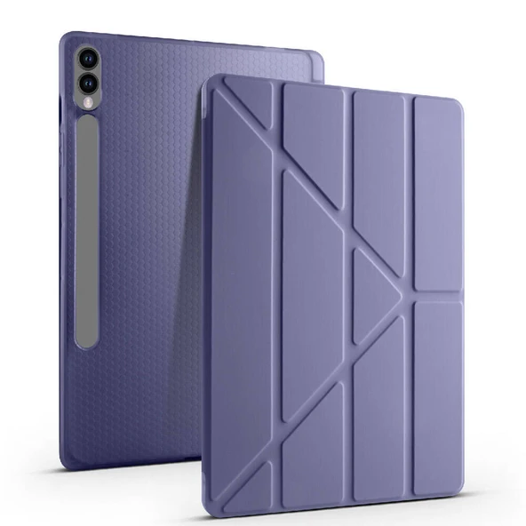 Samsung Galaxy Tab S10 Ultra X920 14.6 İnç Katlanabilir Kalemlikli Standlı Akıllı Kılıf  Lavanta ürün görseli 1