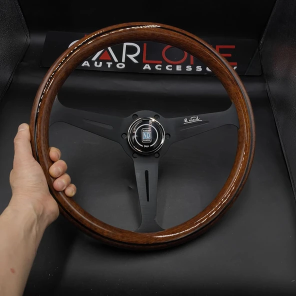 Nardi Ahşap Direksiyon 35cm-Siyah Mat Gövde-Ojinal 1. Sınıf Premium Direksiyon ürün görseli 1