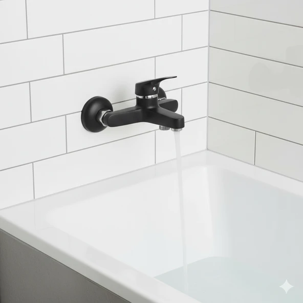 Sema 40 MM Banyo Bataryası Mix (SİYAH)  Banyonuza Modern Bir Dokunuş ürün görseli 1