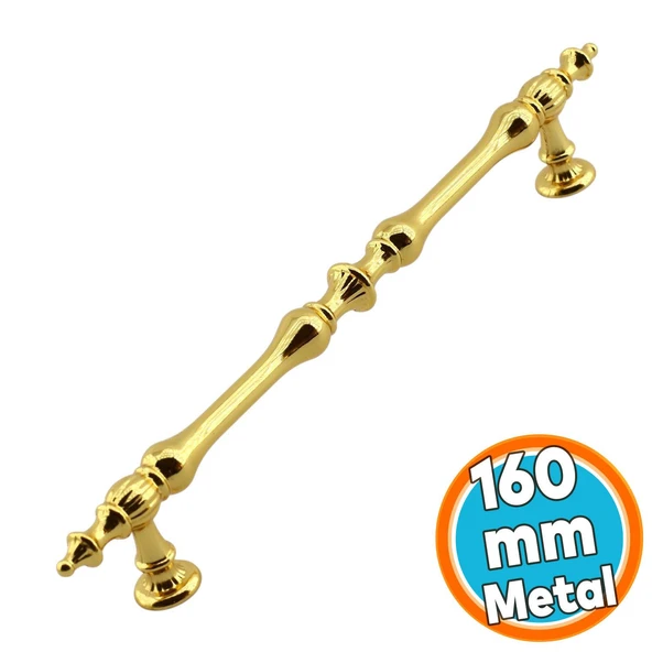 Mobilya Mutfak Dolabı Çekmece Dolap Kulpları Kapak Kulpu Kulbu Gold 160 mm Metal Kulp ürün görseli 1