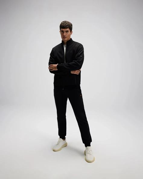 Ellesse Erkek Fermuarlı Sweat EM545-BK - Resim 4