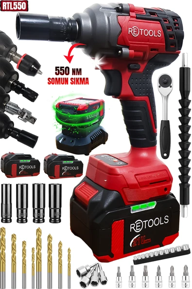 RETOOLS BORDO 550 NM TORKLU SOMUN SIKMA ürün görseli 1
