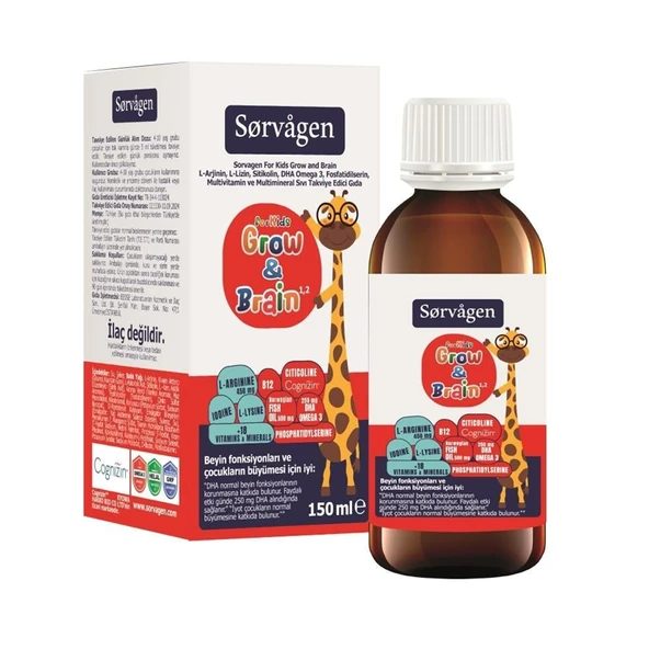 Sorvagen Grow and Brain for Kids 150 ml ürün görseli 1
