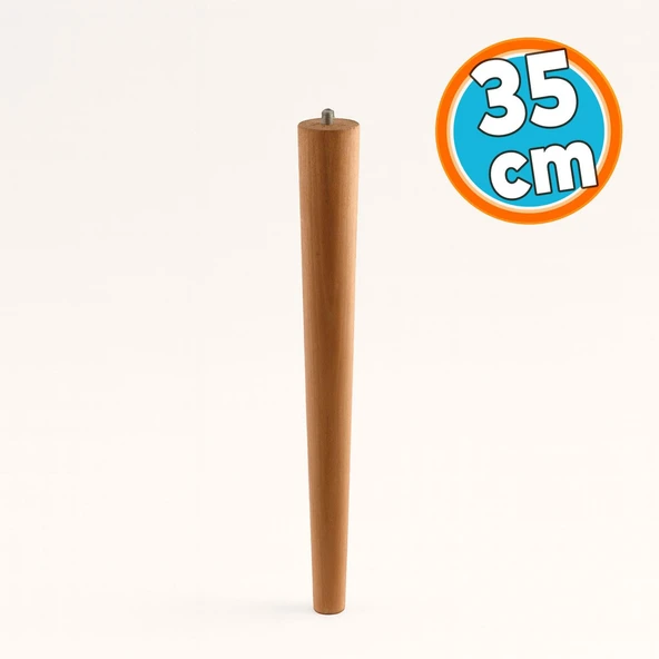Sehpa Masa Ayağı Ham Doğal Ahşap Kahverengi Boyalı Mobilya Aksesuar Modern Ayakları Bohem 35 cm ürün görseli 1