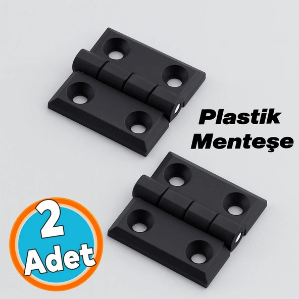 2 ADET Plastik Yaprak Menteşe 50x50 mm Kalınlık Dayanıklı Dolap Çekmece Kapak ve Mobilya Menteşe ürün görseli 1