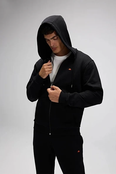 Ellesse Erkek Fermuarlı Kapüşonlu Sweat EM581-BK ürün görseli 1
