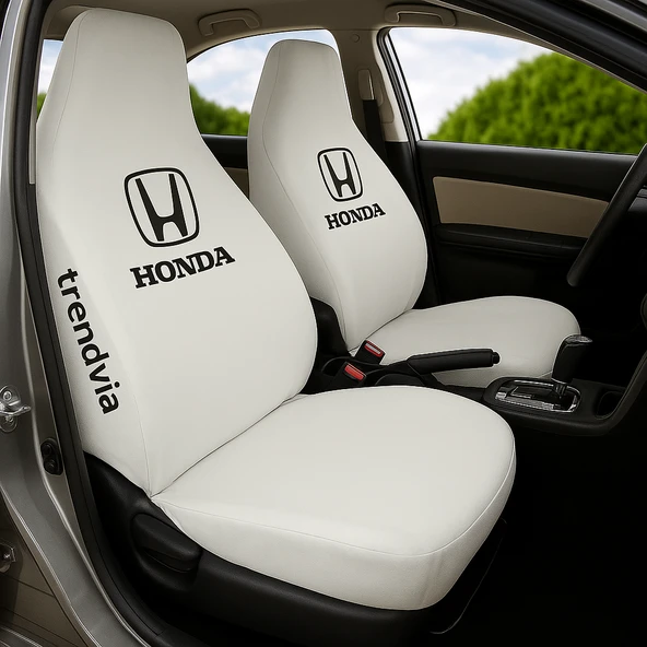 Beyaz Renk Honda Uyumlu Penye Kumaş Oto Koltuk Kılıfı  Ön ve Arka Koltuk Servis Kılıfı Takımı ürün görseli 1