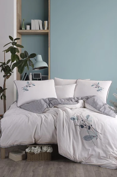Flosh Linea 6 Parça %100 Pamuk Çift Kişilik Nevresim Takımı ürün görseli 1