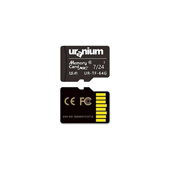 UR-TF-32G 32GB Micro Sd Card U3 7/24 Hafıza Kartı 100/40MBS Uranium ürün görseli 1