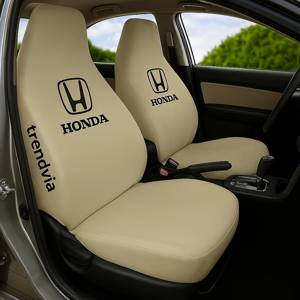 Bej Renk Honda Uyumlu Penye Kumaş Oto Koltuk Kılıfı  Ön ve Arka Koltuk Servis Kılıfı Takımı ürün görseli 1
