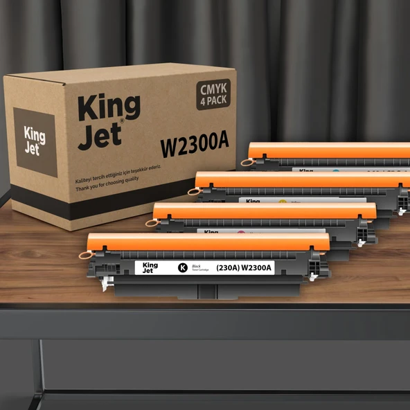 Kingjet Hp Uyumlu (230A) W2300A Standart Kapasiteli Çipli Muadil Toner | 4201, 4203, 4301, 4303 ürün görseli 1