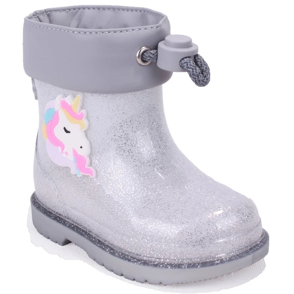 İgor W10339 Bimbi Unicornio Gümüş Ortopedik Kız Çocuk Yağmur Çizme ürün görseli 1