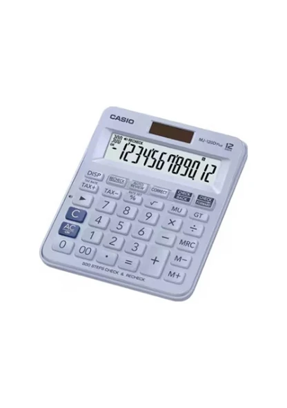 Casio MJ-120D Plus Mavi Masaüstü Hesap Makinesi – 12 Haneli, Çift Güç ürün görseli 1