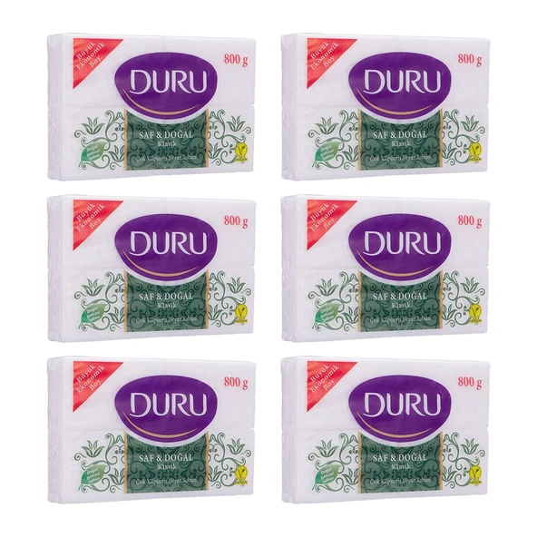 Duru Beyaz Kalıp Sabun 800 gr (4x200) x 6 Adet ürün görseli 1