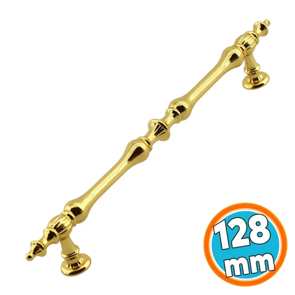 Mobilya Mutfak Dolabı Çekmece Dolap Kulpları Kapak Kulpu Kulbu Gold 128 mm Metal Kulp ürün görseli 1