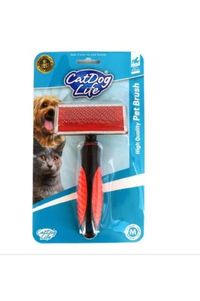 Catdoglife KEDİ ve KÖPEKLER İÇİN TELLİ FIRÇA (M) ürün görseli 1