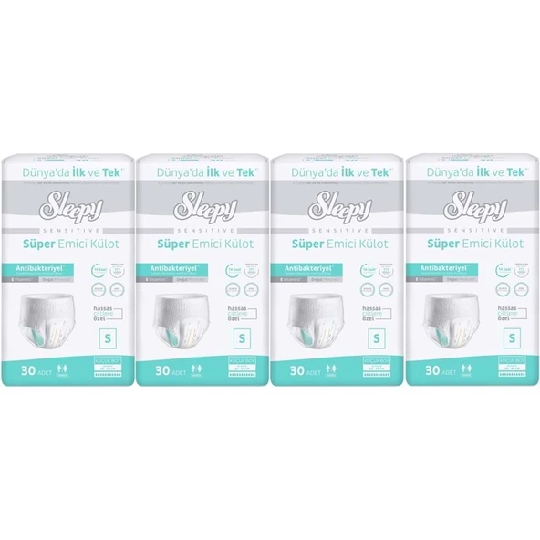Sleepy Yetişkin Bezi Emici Külot S - Küçük - Small 120 Adet (4PK*30) ürün görseli 1
