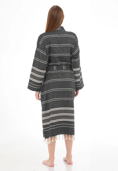 Sundia Black Bathrobe - Resim 2