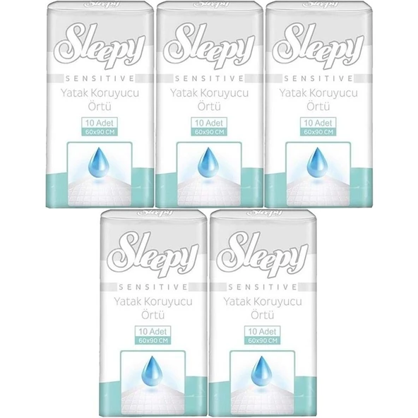 Sleepy Yetişkin Yatak Koruyucu 60*90CM 50 Adet (5PK*10) ürün görseli 1