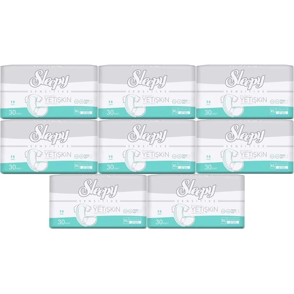 Sleepy Yetişkin Bezi Bel Bantlı XL - Extra Large - Ekstra Large 240 Adet (8PK*30) ürün görseli 1