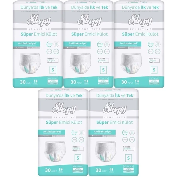 Sleepy Yetişkin Bezi Emici Külot S - Küçük - Small 150 Adet (5PK*30) ürün görseli 1