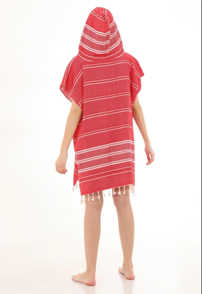 Sundia Red Surf Poncho - Resim 2