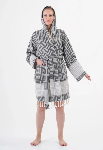 Square Black Bathrobe ürün görseli 1