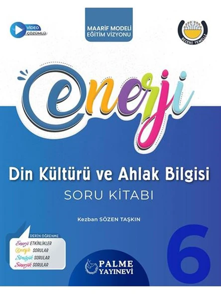 PALME 6.SINIF ENERJİ DİN KÜLTÜRÜ VE AHLAK BİLGİSİ SORU KİTABI *YENİ* ürün görseli 1
