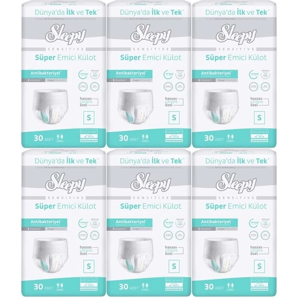 Sleepy Yetişkin Bezi Emici Külot S - Küçük - Small 180 Adet (6PK*30) ürün görseli 1