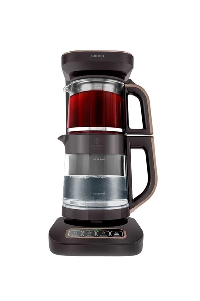 Çaysever Robotea Pro Connect 4 in 1 Konuşan Cam Çay Makinesi Walnut Brown Kahvarengi ürün görseli 1