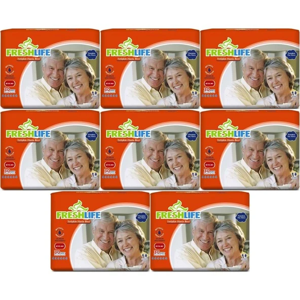 FreshLife Yetişkin Bezi Bel Bantlı L - Large - Büyük 240 Adet (8PK*30) ürün görseli 1