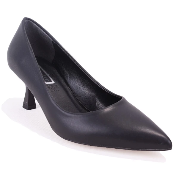 Dagoster DZA07-388499 Siyah 6 cm İnce Topuklu Stiletto Kadın Ayakkabı ürün görseli 1