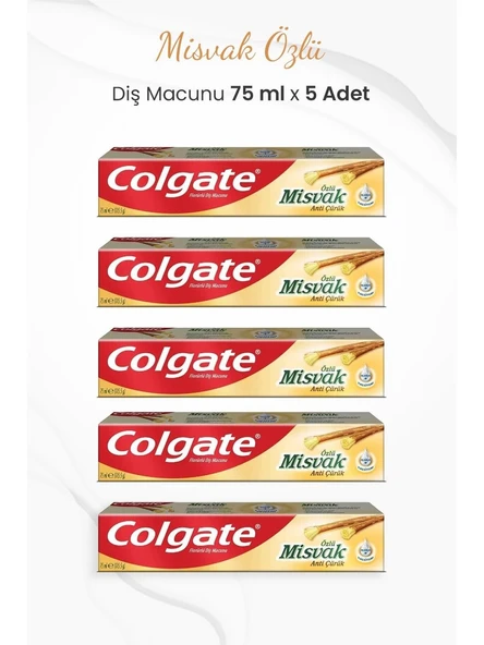 Colgate Misvak Özlü Diş Macunu 75 ml x 5 Adet ürün görseli 1