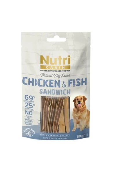Nutri Canin Tahılsız Tavuklu Ve Balıklı Köpek Ödülü 80 Gr ürün görseli 1